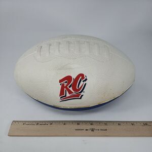 RC Cola Foam Football Vintage 1990s White Blue Advertising Collectible Rare Used